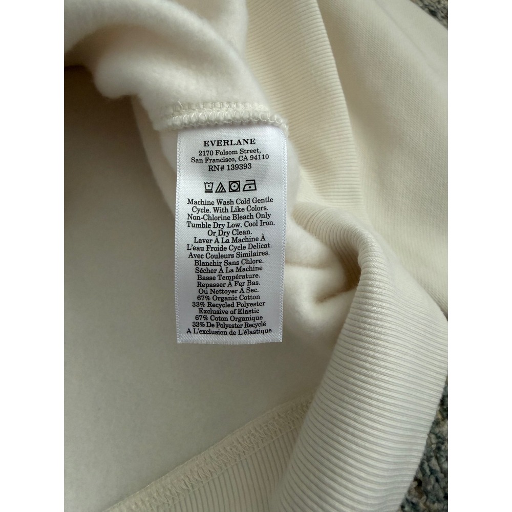 Everlane Luxe Fleece Half-Zip Sweatshirt in Bone Medium Pristine Condition - Picture 4 of 6